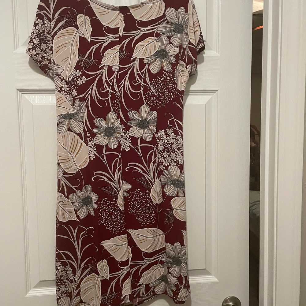 Red Floral Wrap Dress 5/$18 Sale